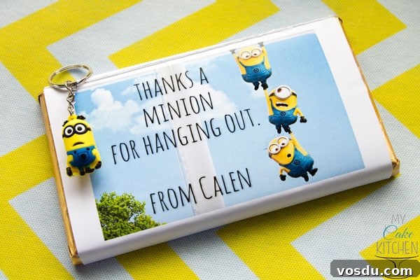 Minion Party Favours - Thanks a Minion for hanging out!