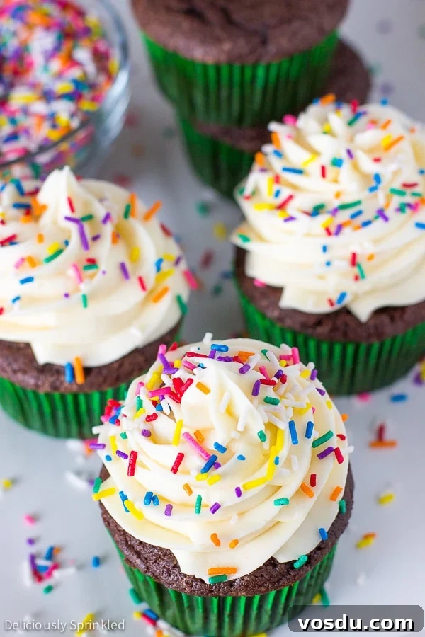 Perfect Buttercream Frosting Recipe: Step-by-Step Guide 3 Classic Chocolate Cupcakes with Vanilla Frosting