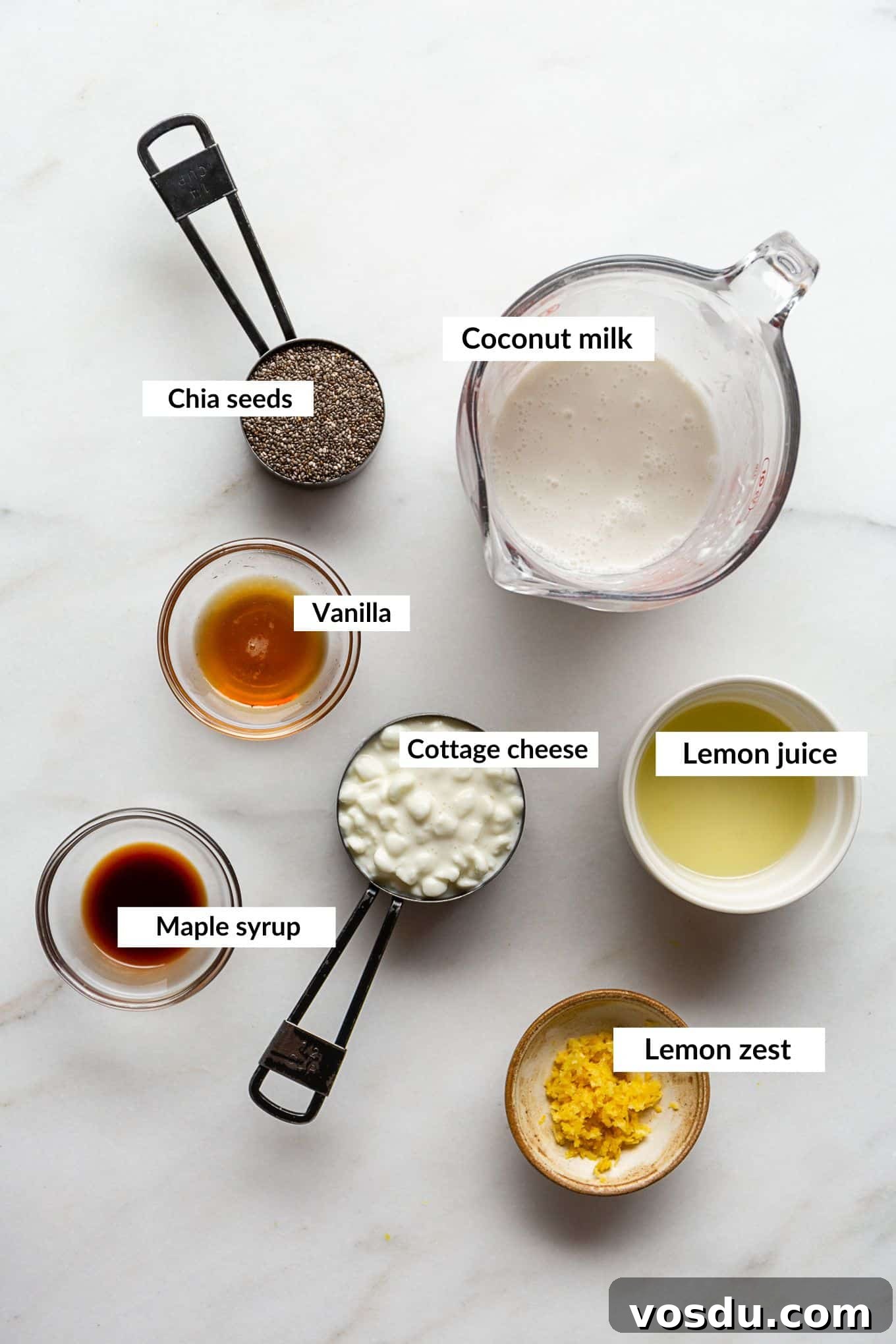 Creamy Lemon Chia Pudding Recipe for Bright Morning Meals 3 Ingredients to make lemon chia pudding.