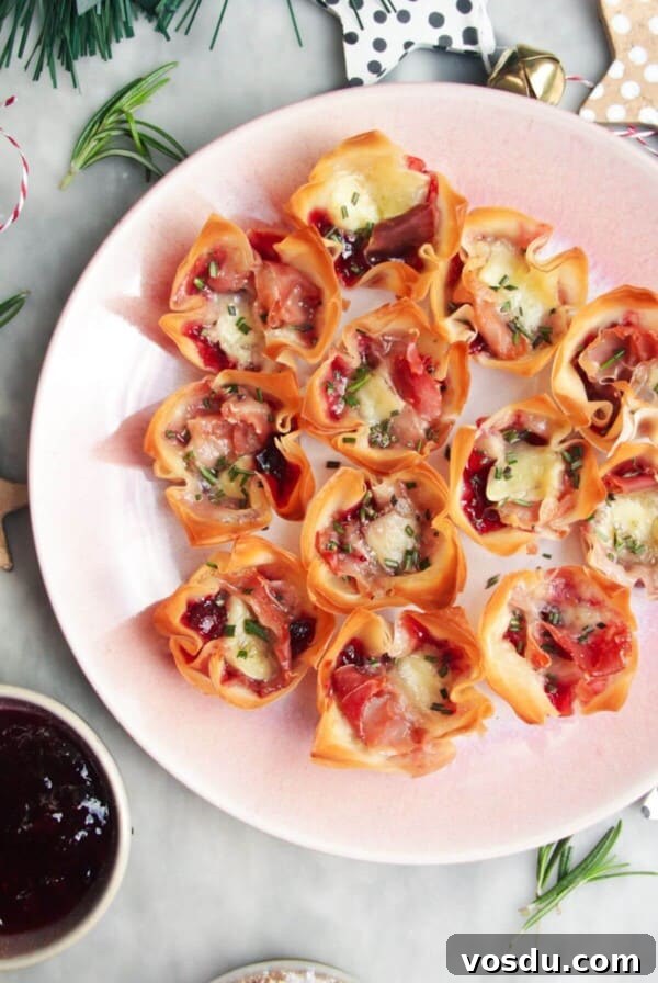 Blue Cheese, Prosciutto & Sweet Chili Filo Cups Recipe 9 Brie filo bites