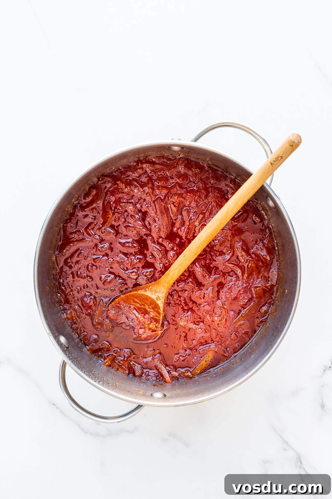 Grapefruit marmalade after cooking.