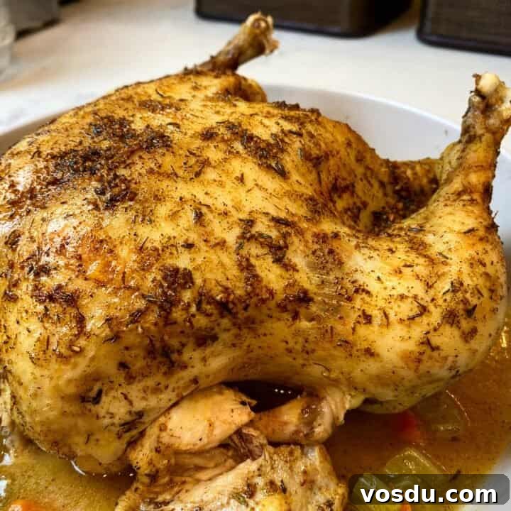 Instant Pot Whole Chicken + Gravy (with Air Fryer Lid)