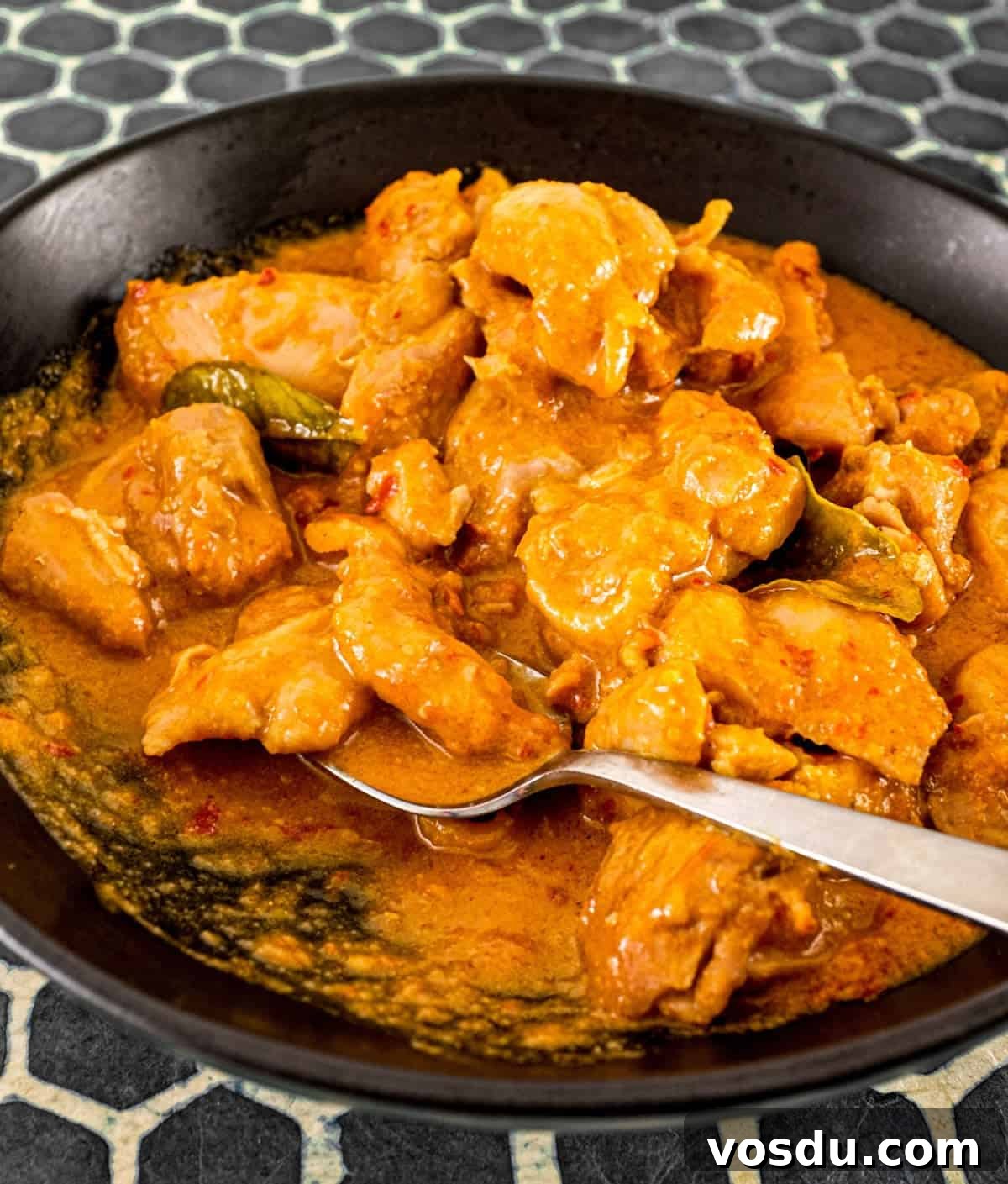 Ayam Masak Merah (Malaysian Red Chicken) | www.cookeatworld.com Ayam masak merah with glossy spicy tomato sauce and chillies