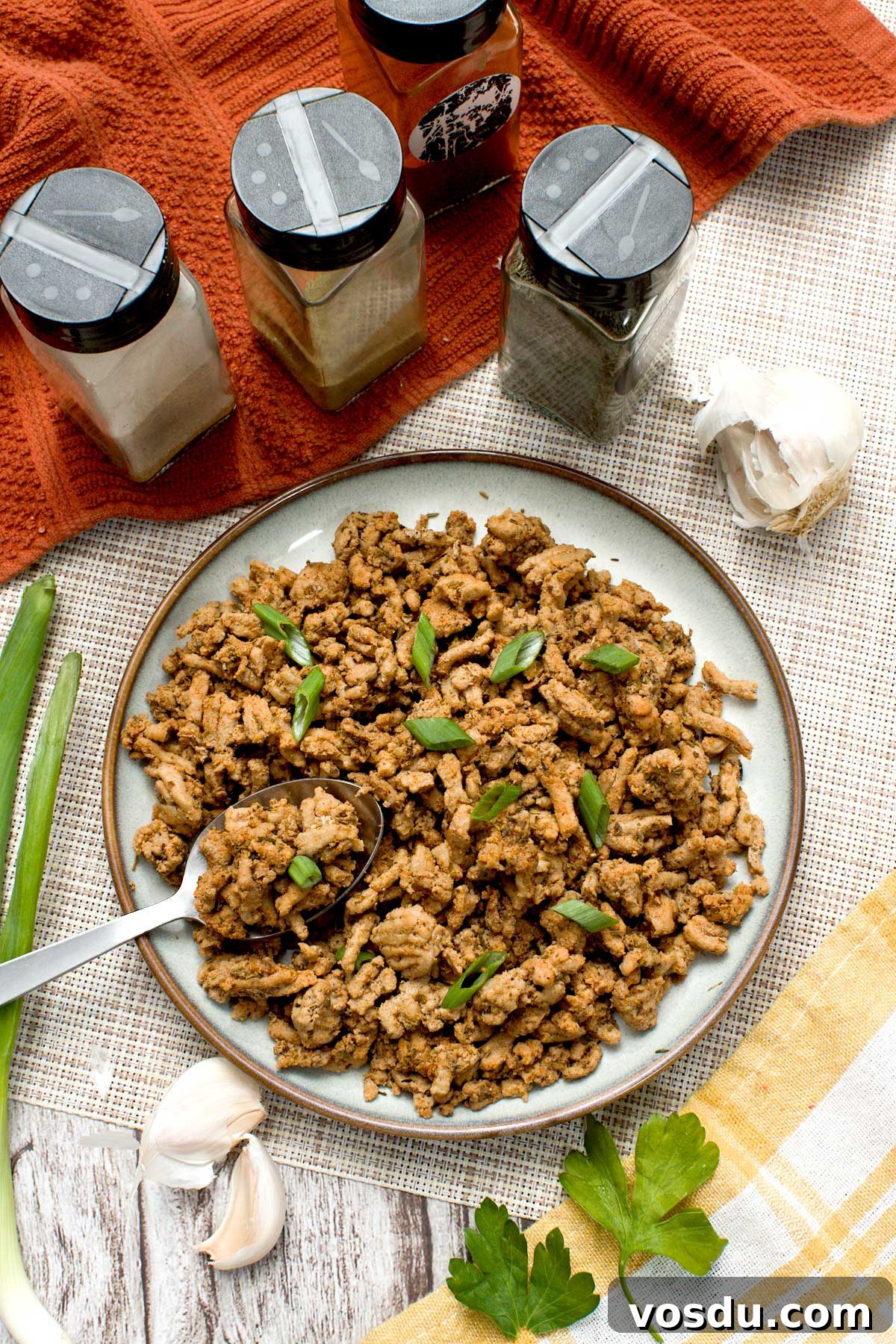 Maple Sage Ground Turkey Breakfast Sausage Recipe – Juicy & Flavorful 3 A plate of cooked ground turkey sausage maple, sage and rosemary.