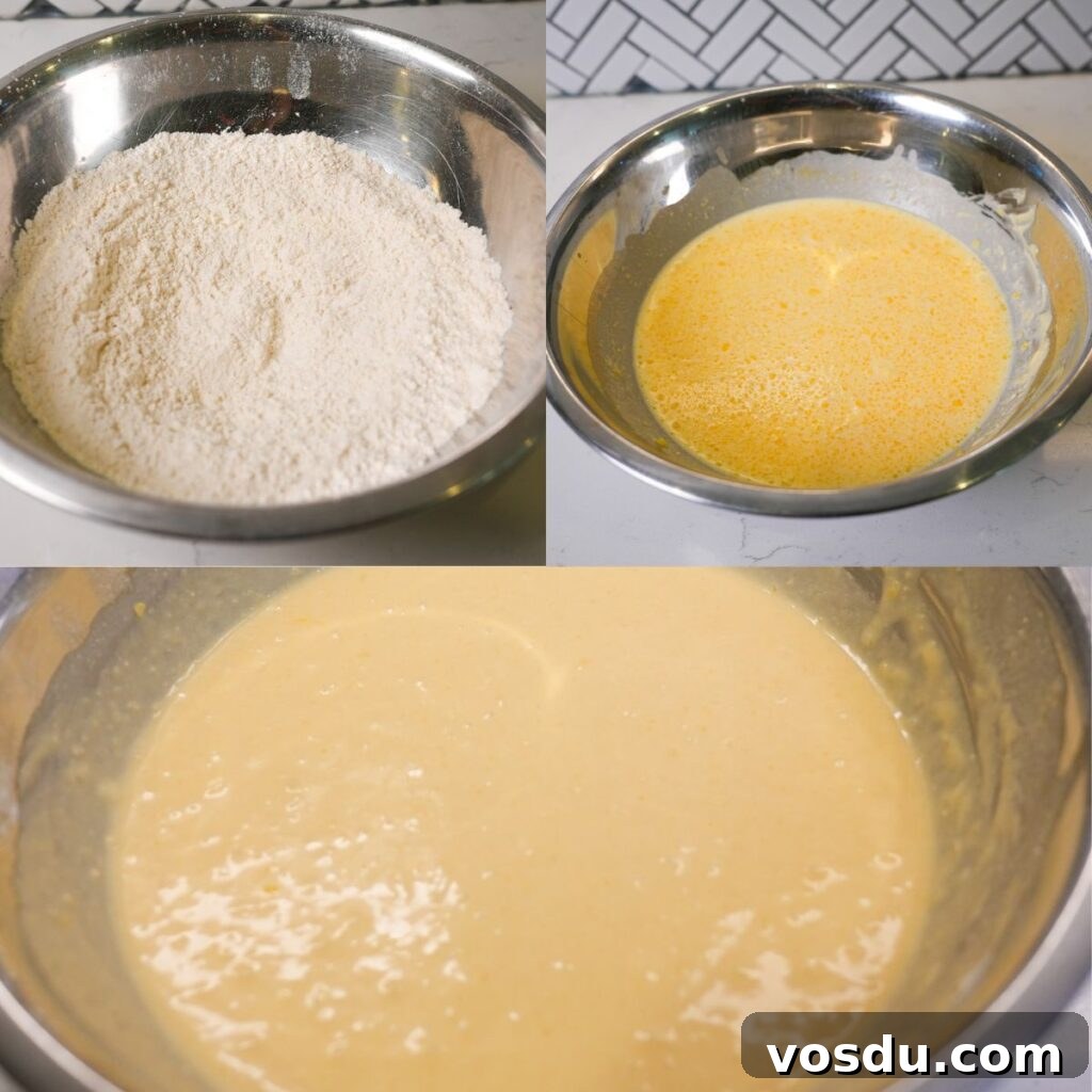 Lemon ricotta pancake batter.