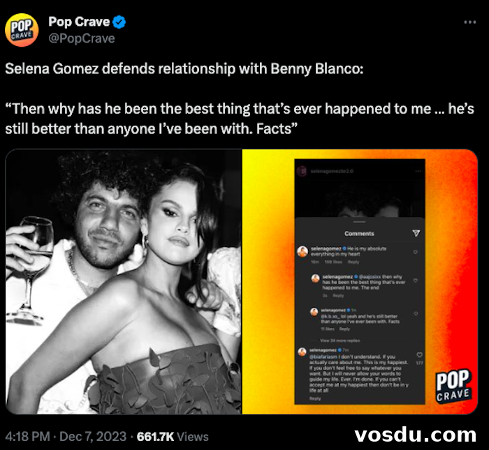 Selena Gomez Confirms She’s in a New Relationship 6 PopCrave tweet image