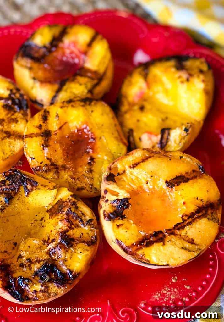 Juicy Grilled Peaches with Honey-Balsamic Glaze 2 Best Grilled Peaches Recipe