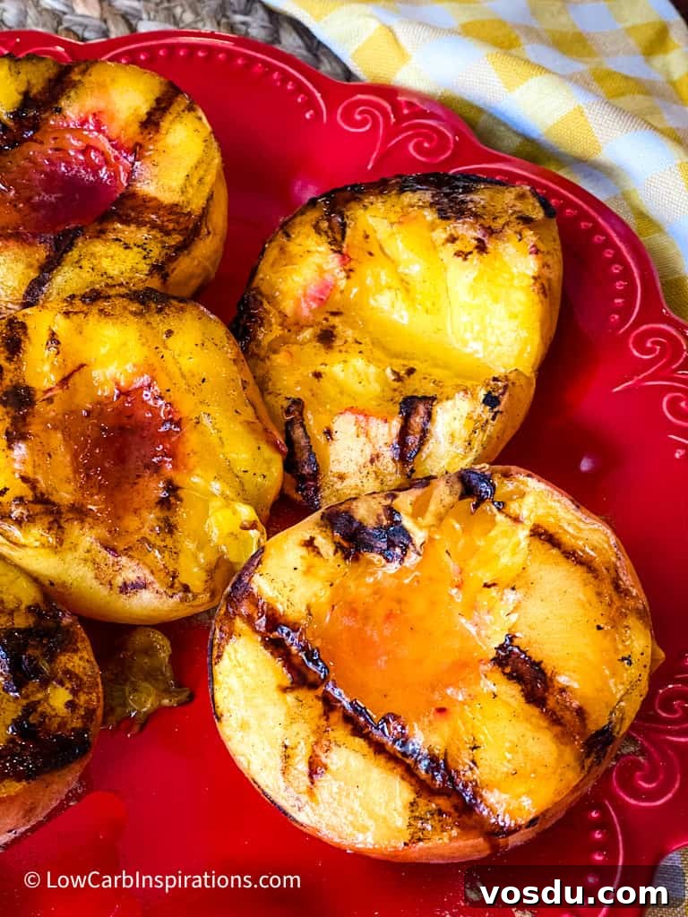 Juicy Grilled Peaches with Honey-Balsamic Glaze 6 Best Grilled Peaches Recipe