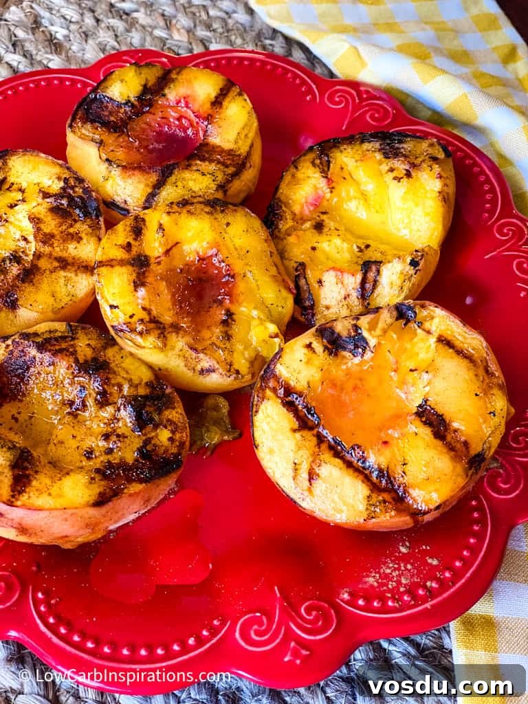 Juicy Grilled Peaches with Honey-Balsamic Glaze 7 Best Grilled Peaches Recipe