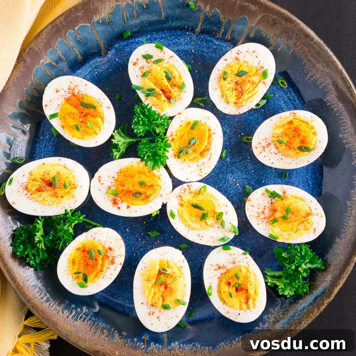 Step-by-step guide to making perfect hard boiled eggs on a plate