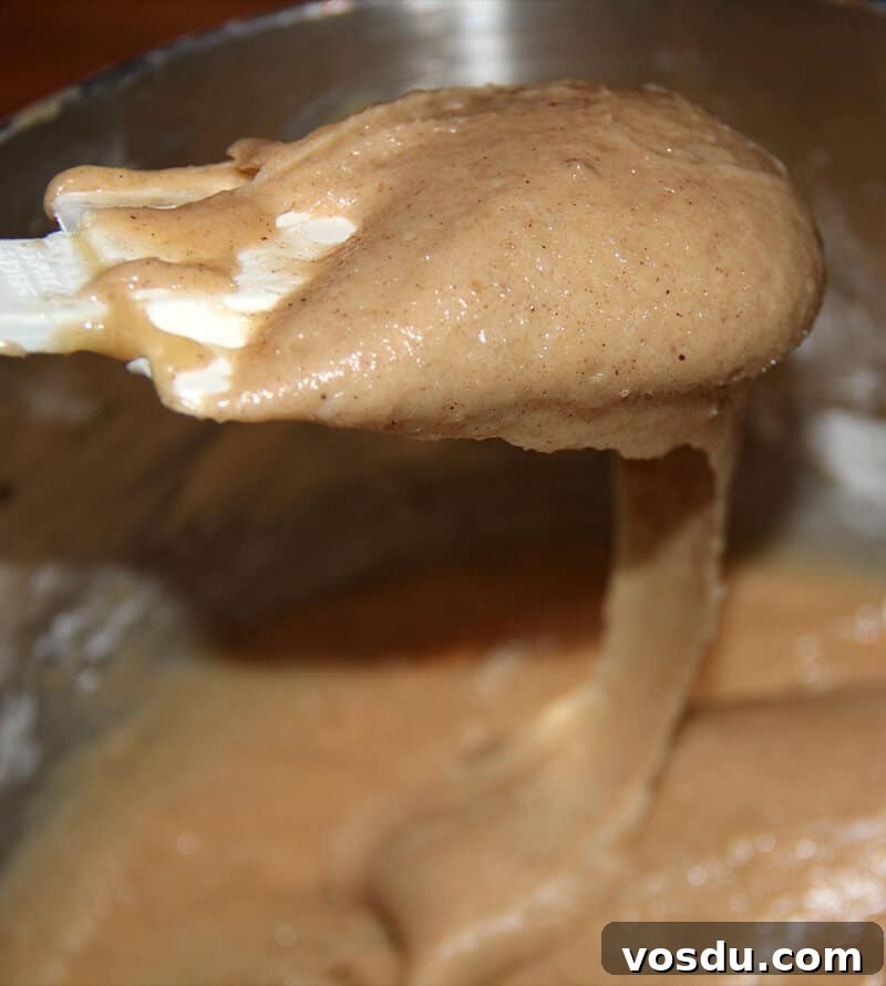 Decadent Caramel Apple Cake Recipe with Brown Sugar Glaze 3 Caramel Apple Cake batter