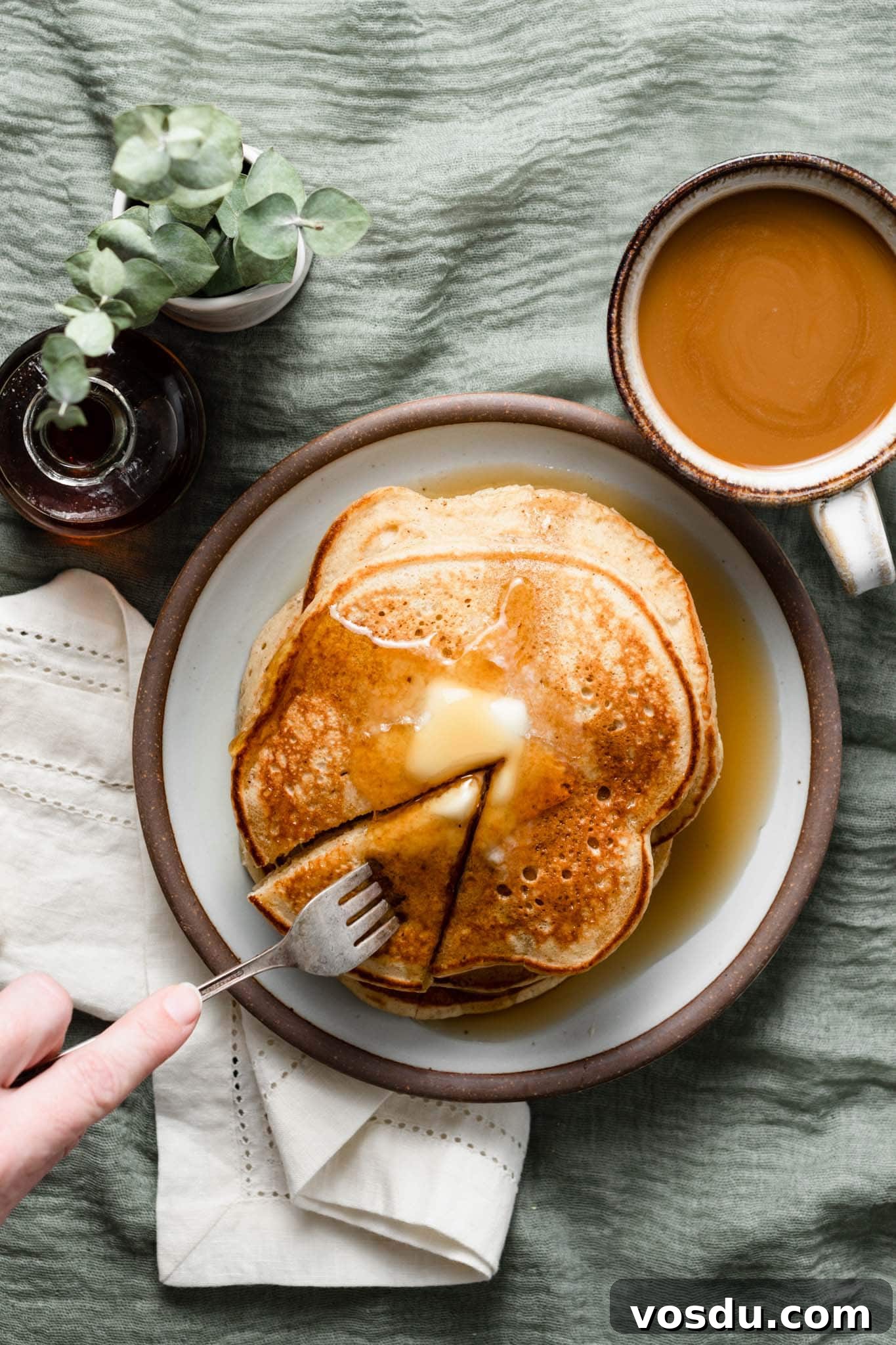 Spiced Eggnog Pancakes for Christmas Breakfast.