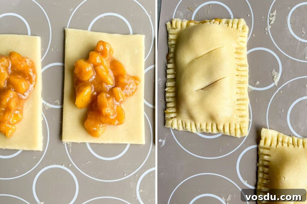 Buttery, flaky individual pies filled with jammy, cinnamon-scented peaches