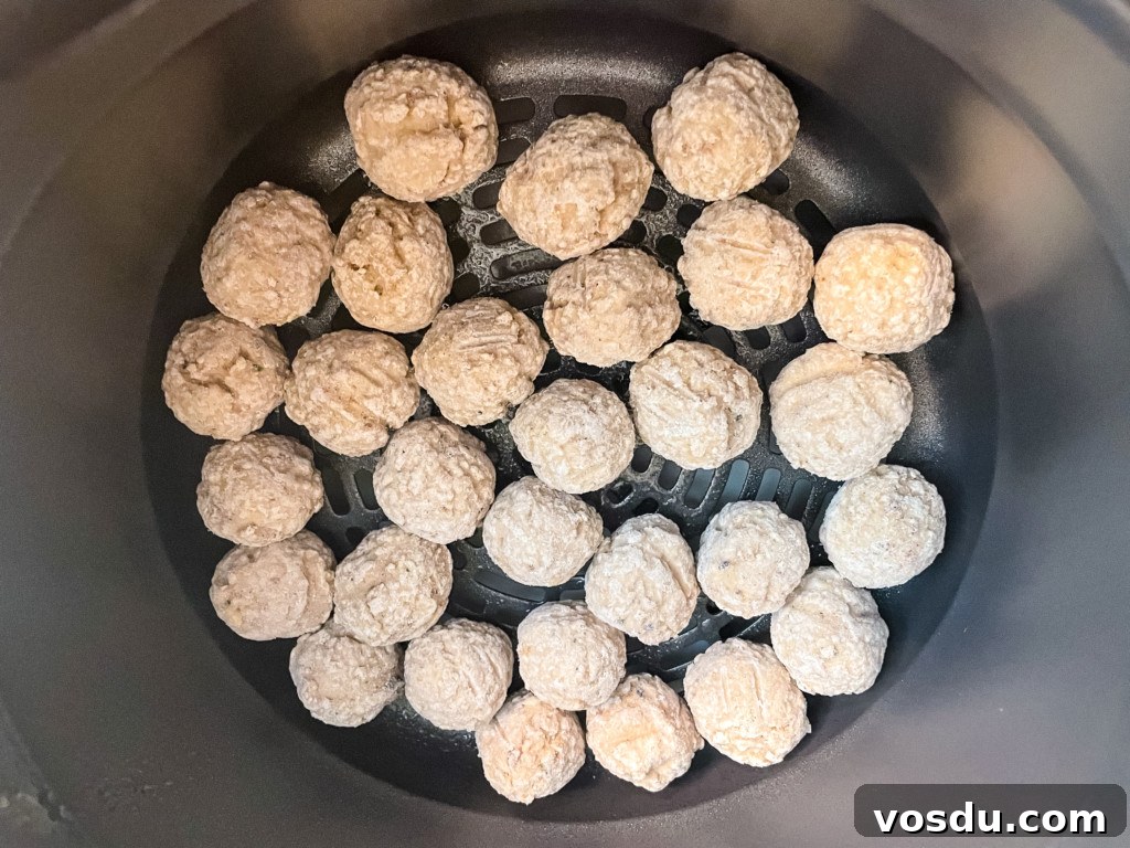 Crispy Air Fryer Frozen Meatballs in 15 Minutes 3 air fryer frozen meatballs