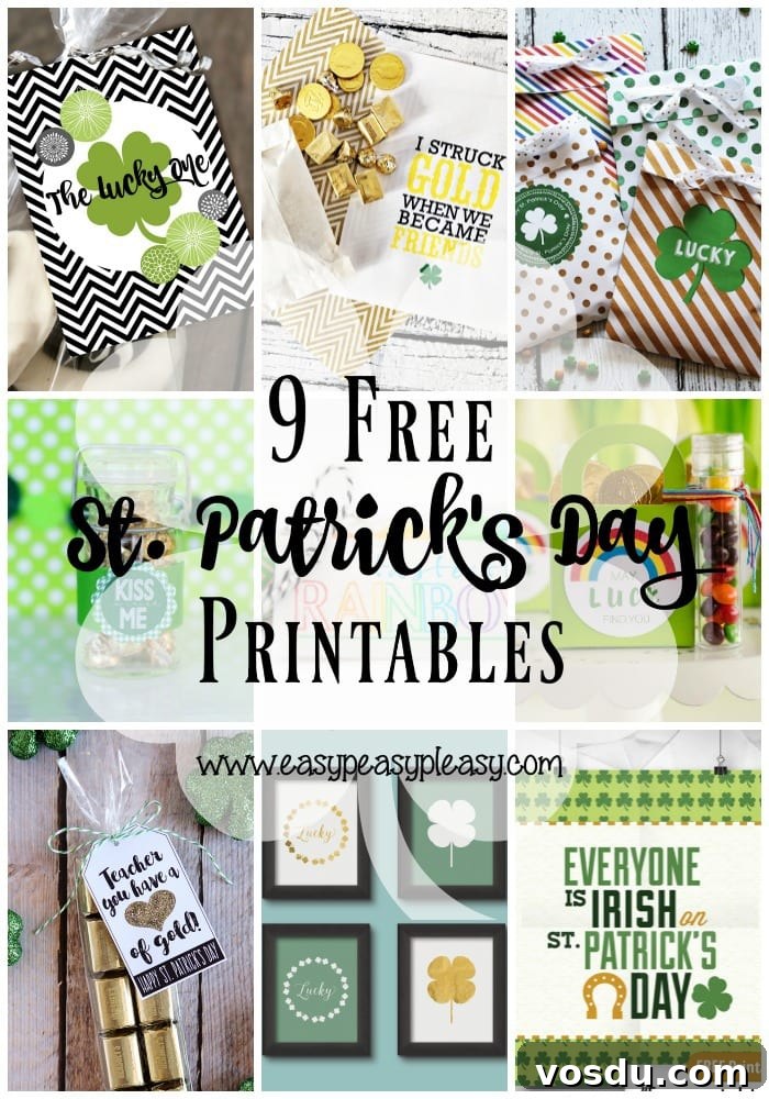 Free St. Patrick’s Day Printables + Funtastic Friday Link Party 2 Make St. Patrick's Day easy with these free St. Patrick's Day printables.