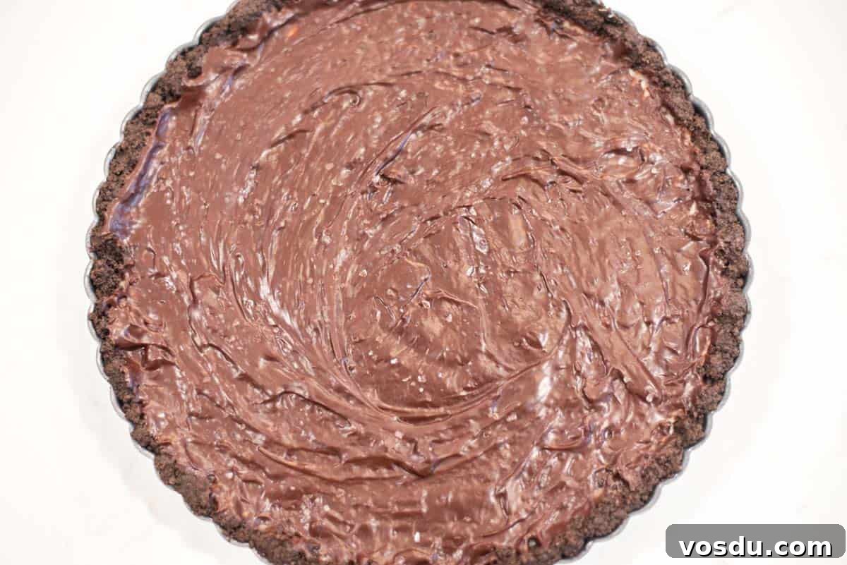 Decadent Oreo Cookie Tart Recipe 11 Oreo tart in tart pan.