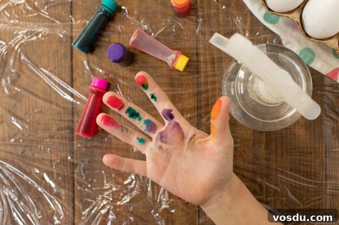 Tie-Dyed Easter Eggs: Step-by-Step Guide for Vibrant Colors 2 hand stained with food coloring