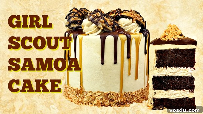 Samoa Cookie Cake Recipe Inspired by Girl Scout Cookies 5 Girl Scout Samoa Cake