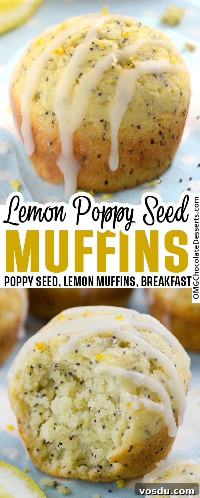 Moist Lemon Poppy Seed Muffins with Zesty Glaze 13 Lemon Poppy Seed Muffins
