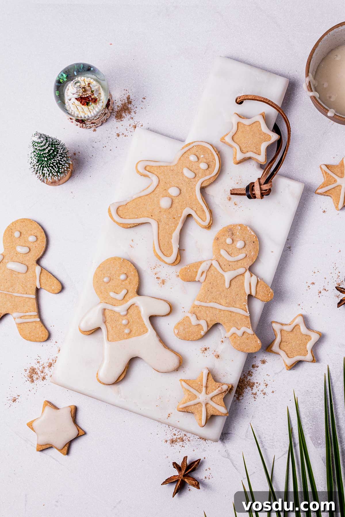 Gingerbread Cookie Recipe with Reduced Sugar and Whole Grains 11 Plated cookies