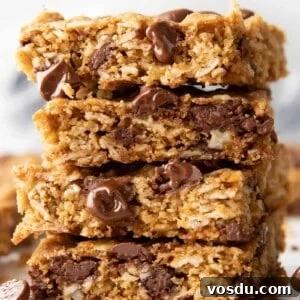 Oatmeal Chocolate Chip Cookie Bars Healthy featured image