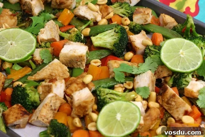 Thai Peanut Chicken Sheet Pan