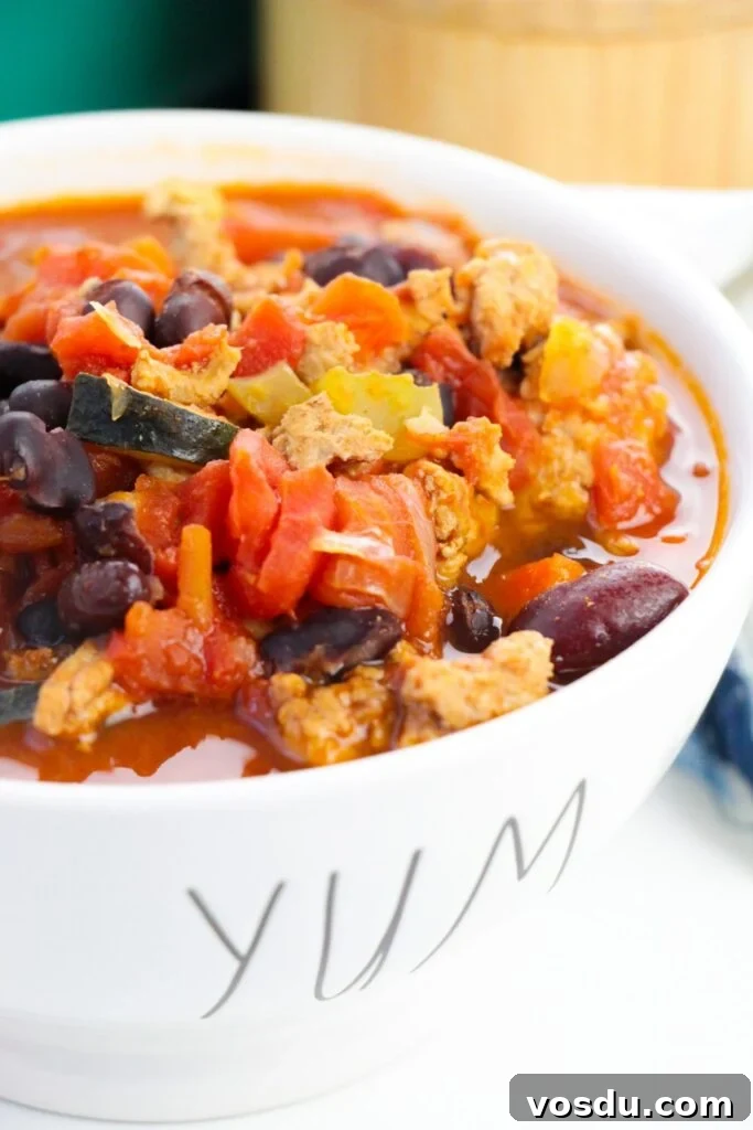 Chili in bowl