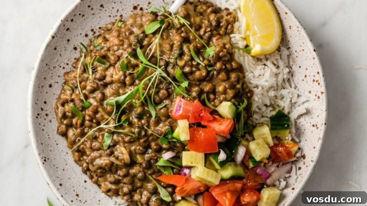 Lentil Dal in a plate