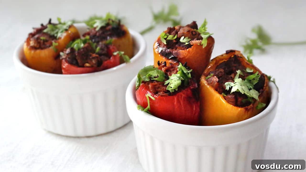 Keto Fajita Stuffed Baby Peppers