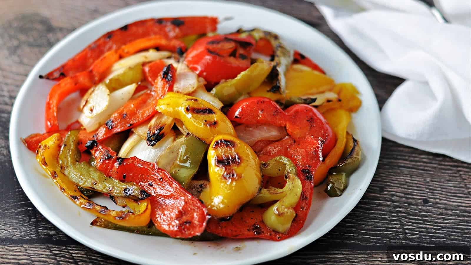 Grilled Peppers and Onions
