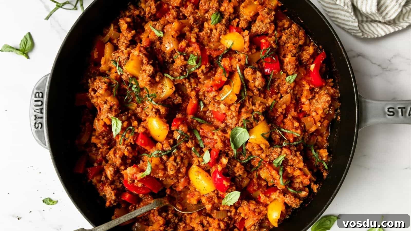 Deconstructed Stuffed Peppers Skillet