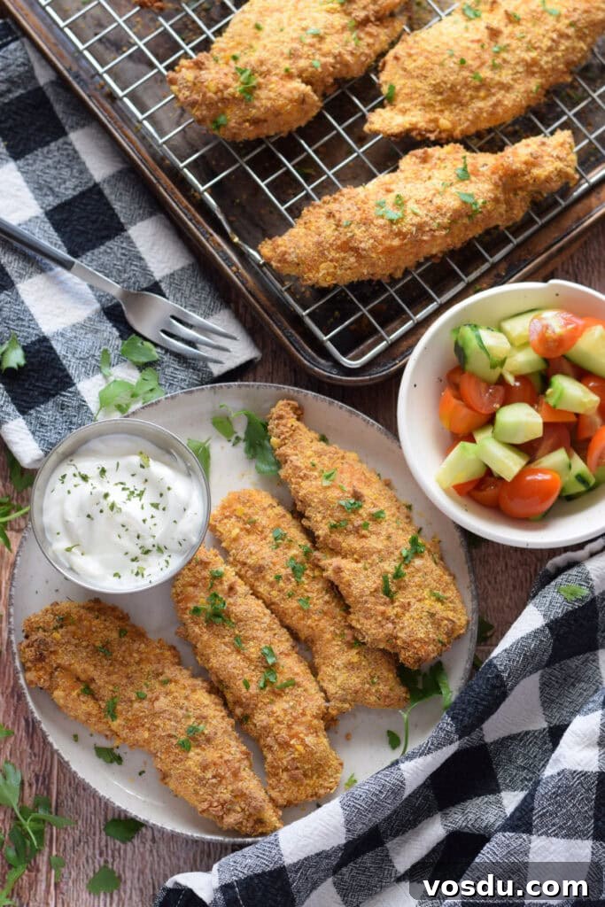Cajun Chicken Tenders Recipe: Crispy Spicy Oven-Baked Option 11 Baked cajun chicken tenders on a plate.