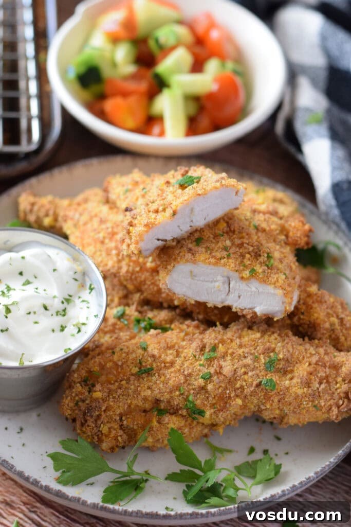 Cajun Chicken Tenders Recipe: Crispy Spicy Oven-Baked Option 3 Close up of cajun chicken tenders on a plate.