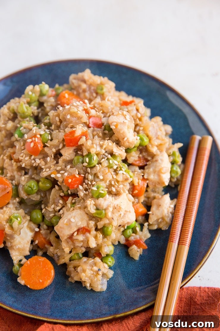 One-Pot Chicken Un-Fried Rice Recipe 8 Easy One-Pot Chicken Un-Fried Rice is an easy, healthy take on the Chinese classic. Full of nutrients and easy to make!