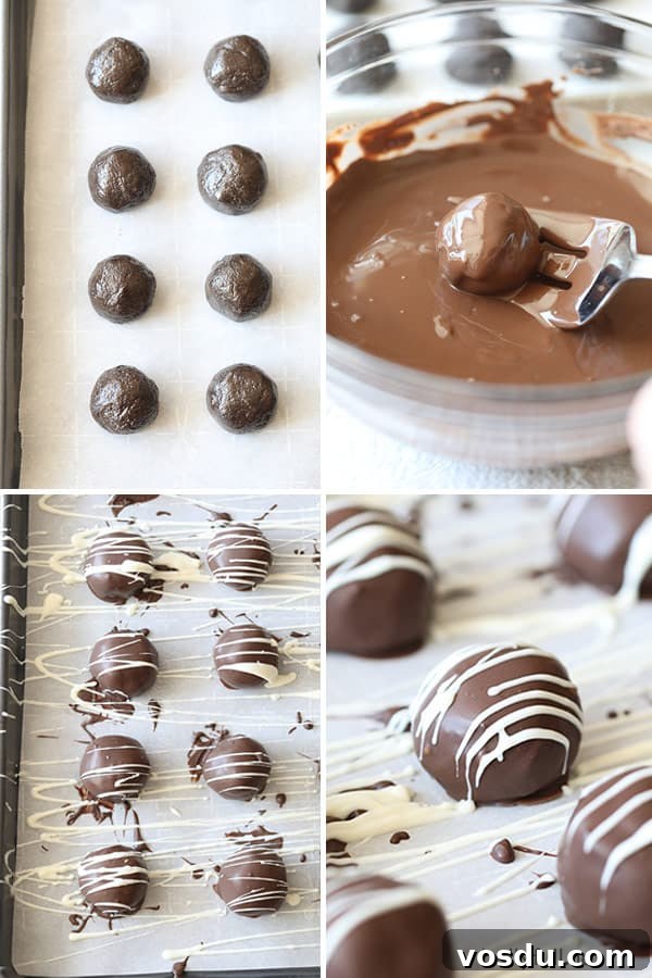 3-Ingredient Oreo Truffles — Quick No-Bake Dessert 4 step by step process photos for Oreo Truffle Balls