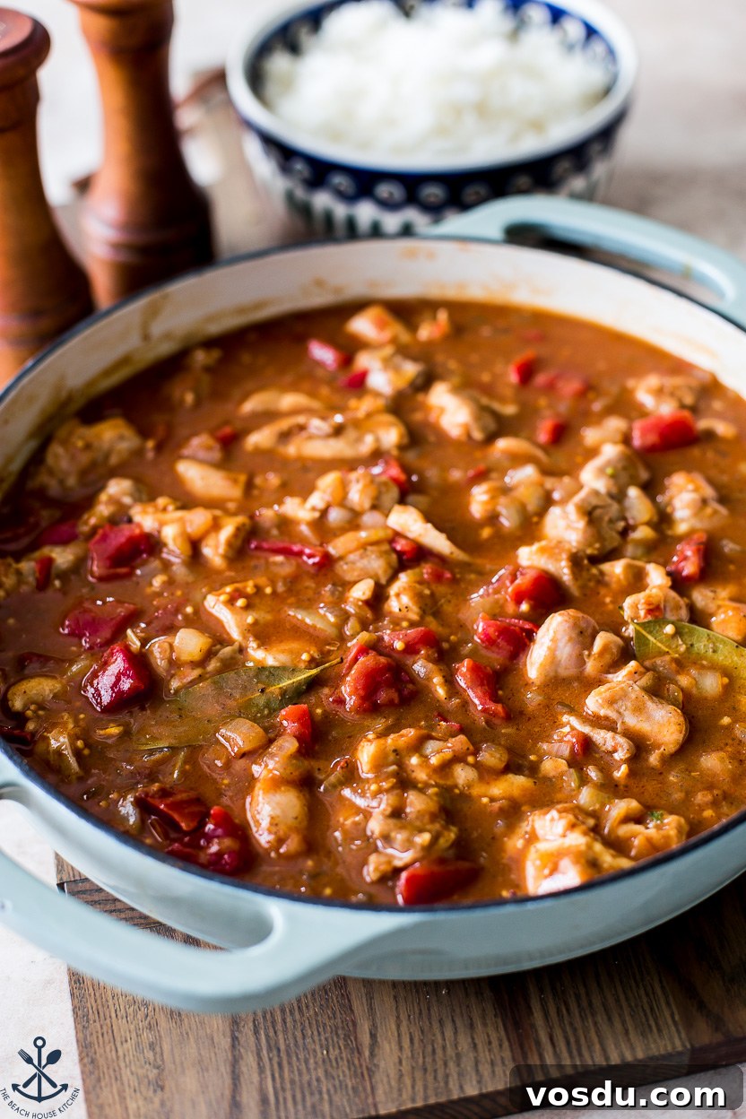 Authentic Chicken Vindaloo Recipe: Spicy Goan Curry Tutorial 5 Up close photo of a skillet of chicken vindaloo