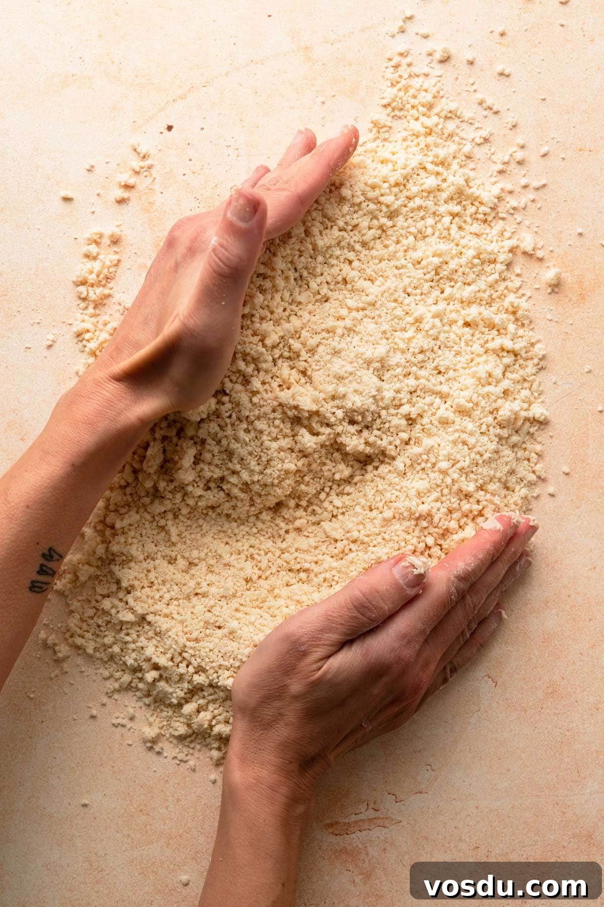 Gathering dough