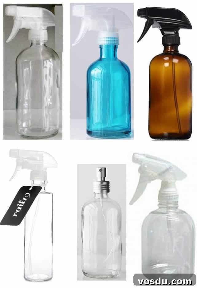 Linen Sprays: 21 Irresistible Scents to Refresh Your Home 3 lead-free glass, plastic #1 (PET), and plastic #2 (HDPE) spray bottles perfect for using with diluted essential oils (like a linen spray or air freshener)