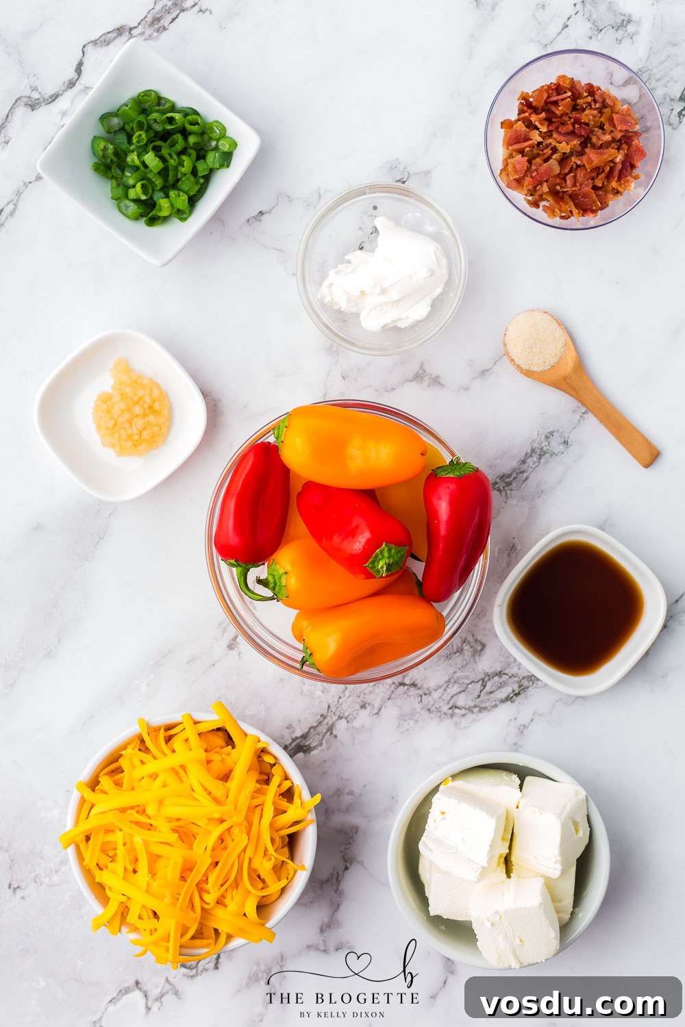 Stuffed Mini Peppers with Cream Cheese and Herbs 4 Ingredients