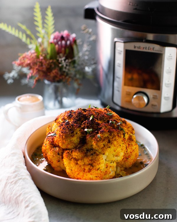 Instant Pot Whole Cauliflower Piccata Recipe 2 instant pot whole cauliflower
