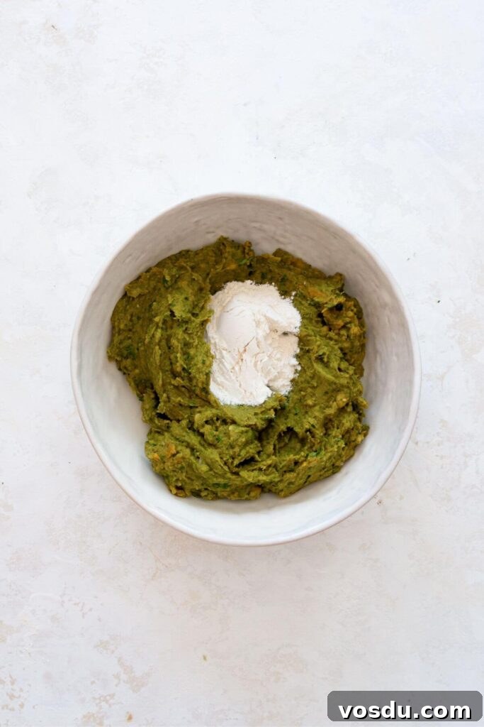 Sweet Potato Falafel Recipe: Crispy, Vegan Middle Eastern Bites 7 sweet potato falafel dough in a bowl with flour