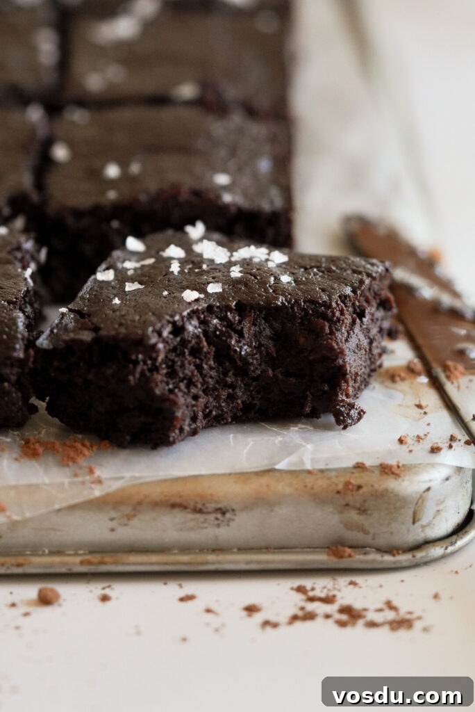 Fudgy Dark Chocolate Zucchini Brownies with Moist Texture 2 Dark Chocolate Zucchini Brownies