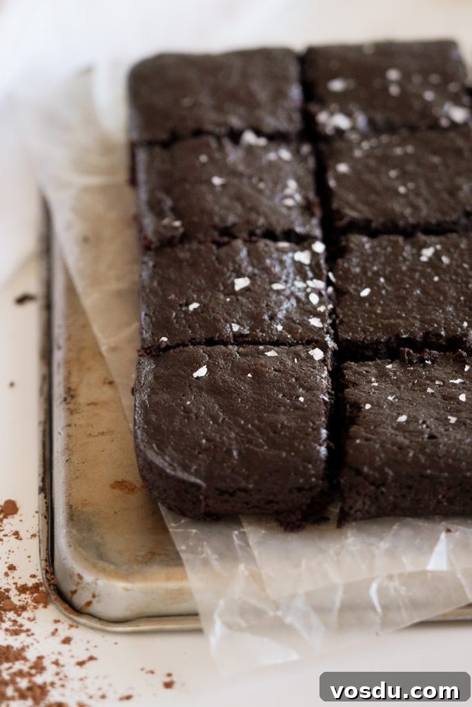 Fudgy Dark Chocolate Zucchini Brownies with Moist Texture 3 Healthy Zucchini Brownies