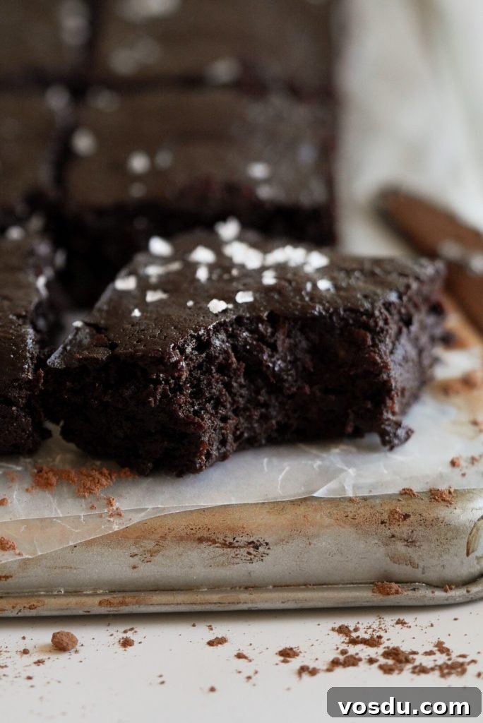 Fudgy Dark Chocolate Zucchini Brownies with Moist Texture 7 Fudgy Zucchini Brownies