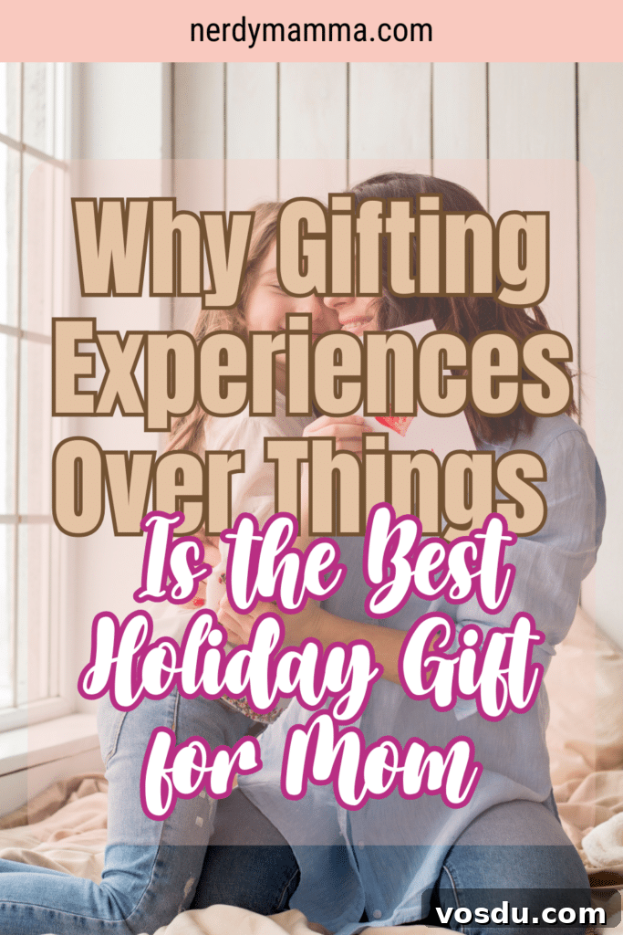 Why Giving Mom an Experience Beats Tangible Gifts This Holiday 4 A mother and daughter sitting together, smiling and enjoying a heartfelt moment, representing the value of gifting experiences over material items.