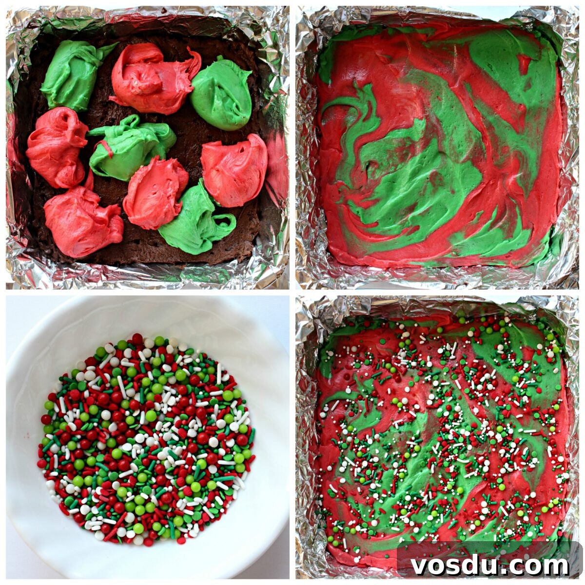 White Chocolate Peppermint Christmas Brownies (gluten free or regular wheat flour recipe) White Chocolate Peppermint Christmas Brownies