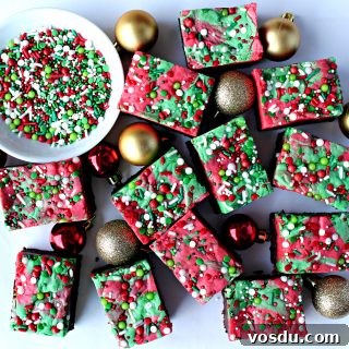 White Chocolate Peppermint Christmas Brownies