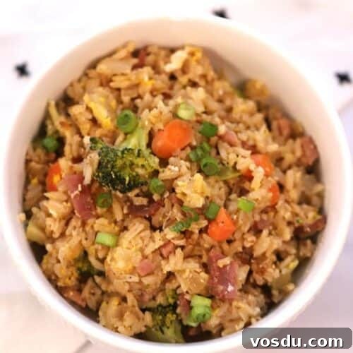 ham stir fry recipes, left over ham, veggies and fried rice