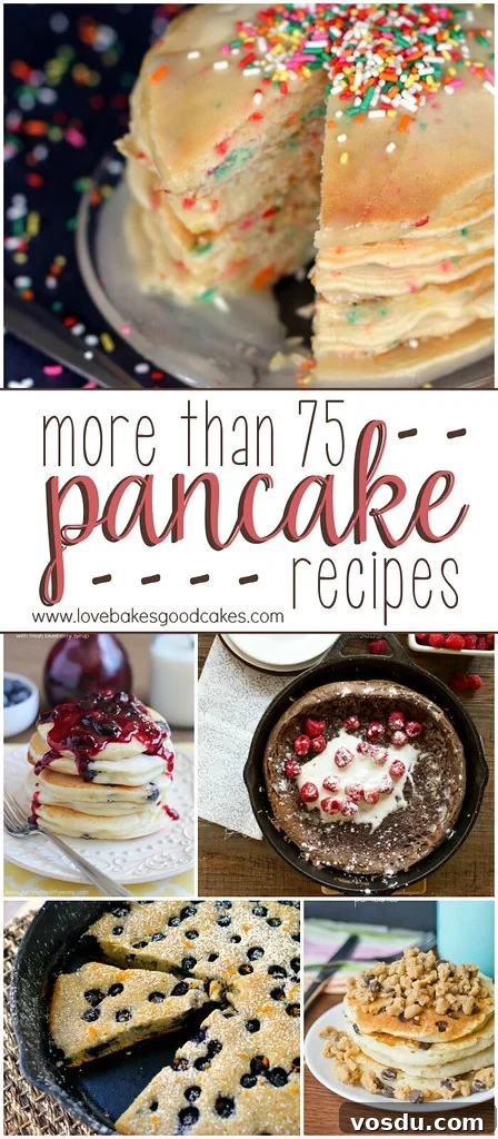 75+ Pancake Recipes: Sweet, Savory, and Creative Ideas 2 More than 75 Pancake Recipes Round-Up collage.