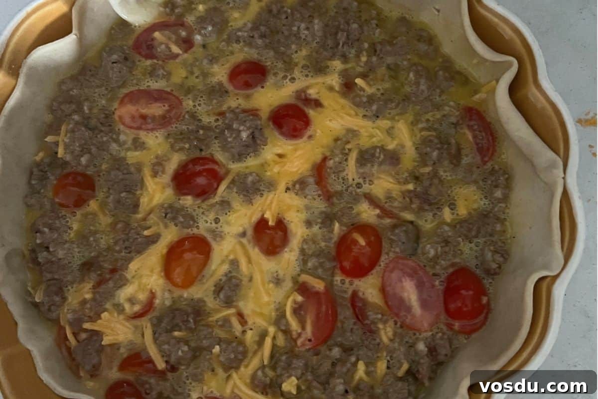 Trisha Yearwood’s Famous Country Quiche Recipe 5 How to make Trisha Yearwood's Quiche step 3.